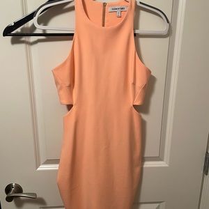 Elizabeth & James Peach Bodycon Above-the-Knee Cutout Dress, Size 2